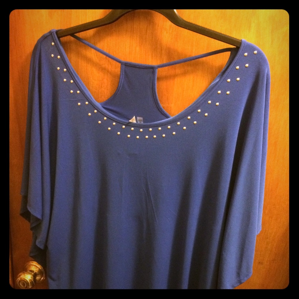 NY Collection Women’s Plus 3X Poncho Tunic Blouse